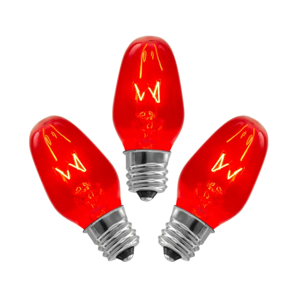 15-Watt Bulb - 3-pack - Red