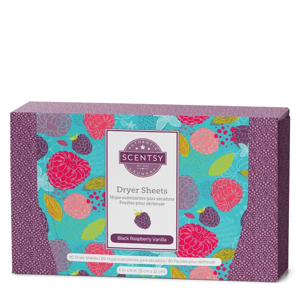 Black Raspberry Vanilla Dryer Sheets