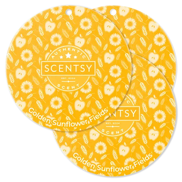 Golden Sunflower Fields Scent Circle 3-Pack
