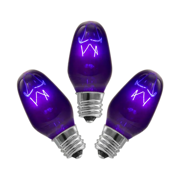 15-Watt Light Bulb - 3-pack - Purple