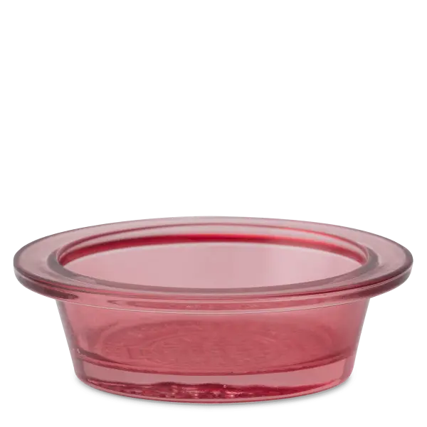 Pink Glass Dish (Round Lip 84 mm x 27 mm)