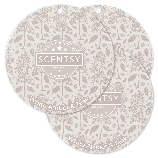 White Amber & Teak Scent Circle 3-Pack