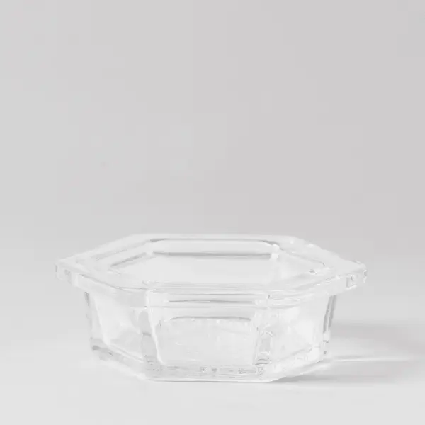 Clear Glass Hexagon Lip Dish
